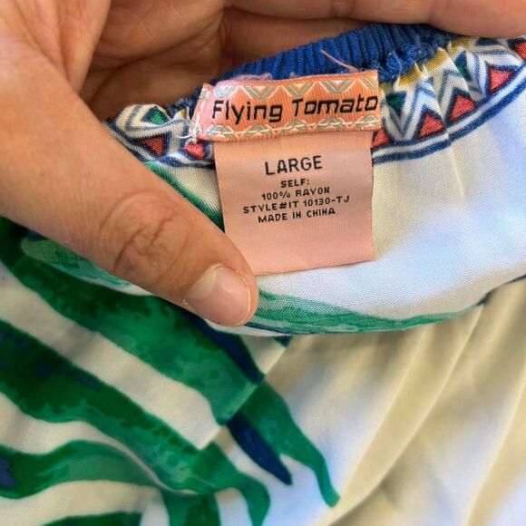 Anthropologie flying tomato off shoulder Women's multi Blouse - Picture 4 of 4